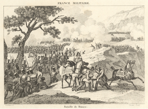 Batalha do Buçaco, tropas portuguesas e britânicas contra as francesas, 27 Set. 1810