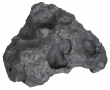 Rplica do meteorito antes do corte em lminas. Gesso pintado (68 x 55 x 23 cm)